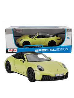 Modellino auto in scala 1:18 PORSCHE 911 TARGA 4 GTS yellow-1