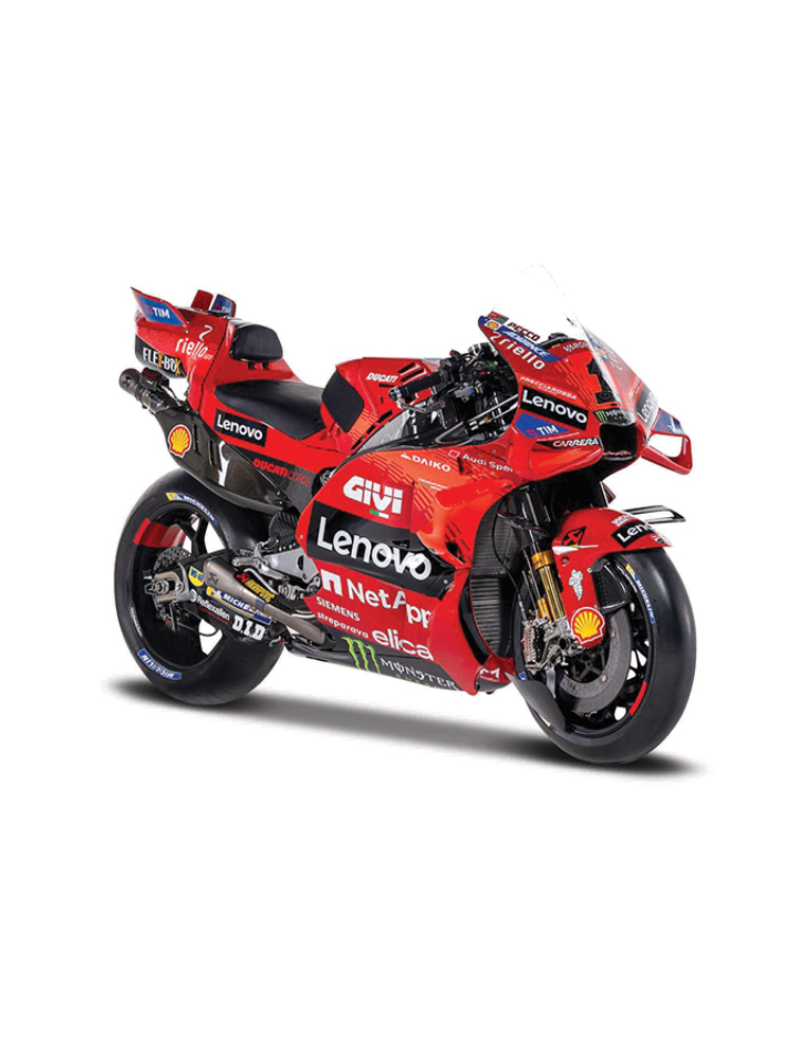 Modellino motocicletta Ducati Lenovo Team 2024  #1 Bagnaia in Scala 1:18-1