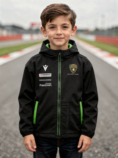 Softshell Bambino Automobili Lamborghini Squadra Corse 2024/25 Nero/Verde-1