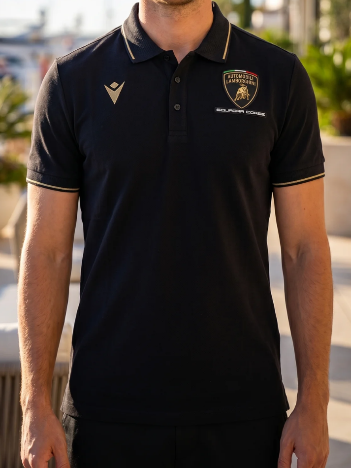 Polo Uomo Lamborghini Squadra Corse SPORTSWEAR 2026/27 Nero-1