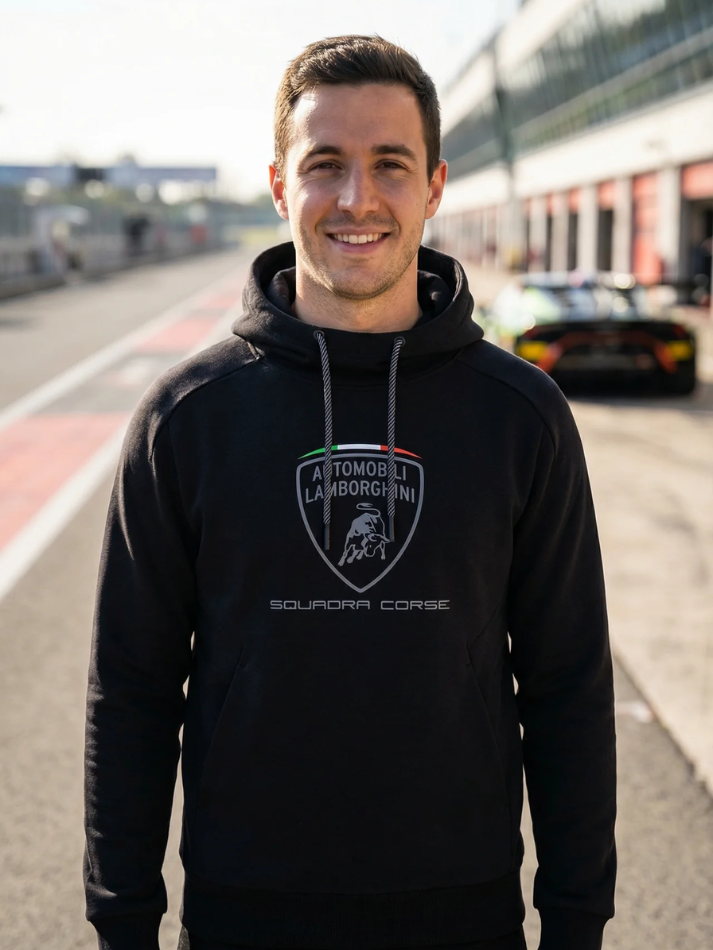 Felpa Automobili Lamborghini Squadra Corse SPORTSWEAR Nera-1