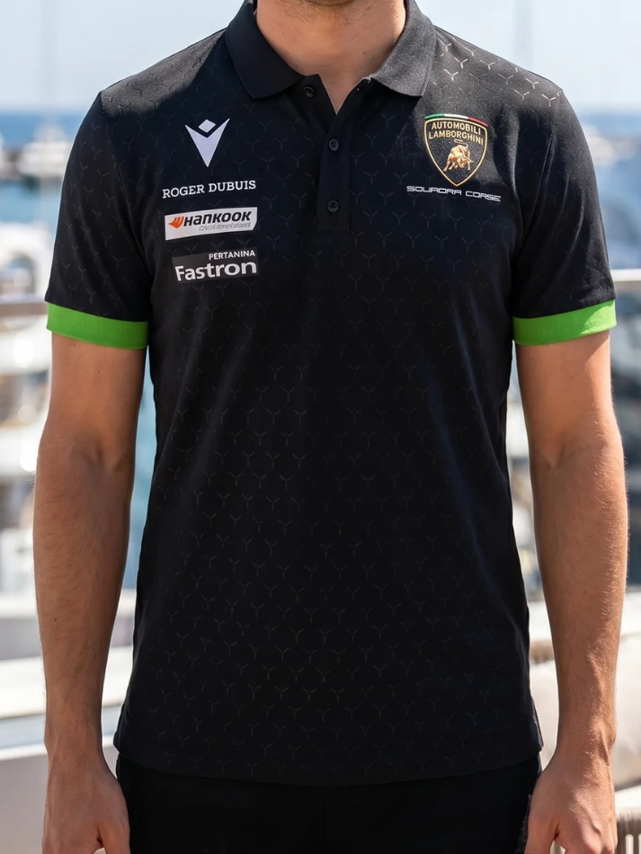 Polo Uomo Lamborghini Squadra Corse Super Trofeo 2026/27 Nero/Verde