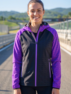 Automobili Lamborghini Donna Kaja Giacca Da Pioggia ACTIVEWEAR 2024/25 Nero/Viola-1