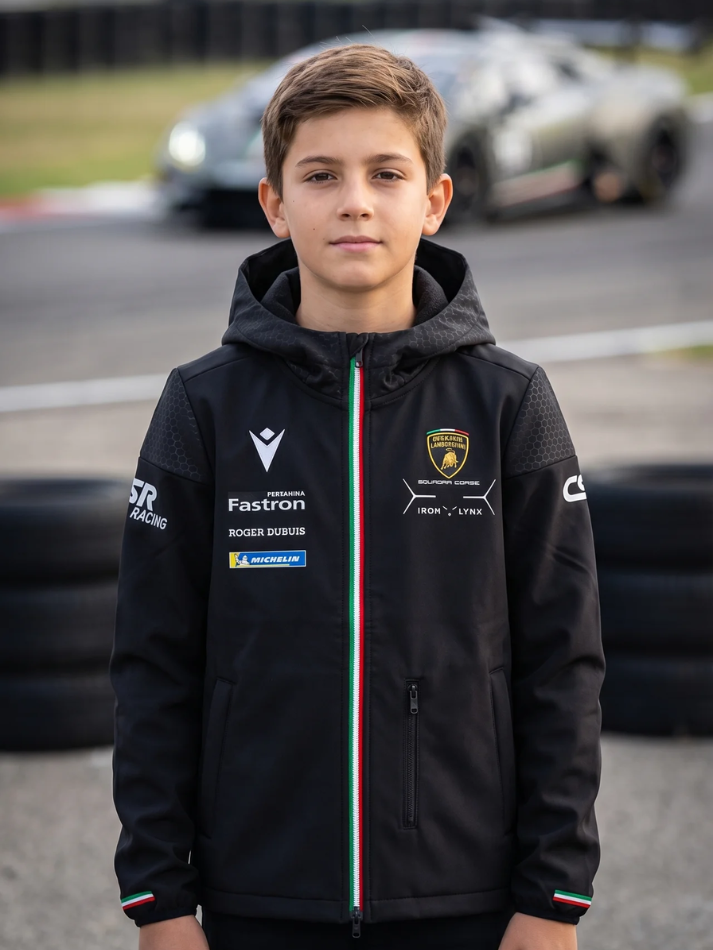 Softshell Bambino Automobili Lamborghini Squadra Corse LMDH 2024/25 Nero-1
