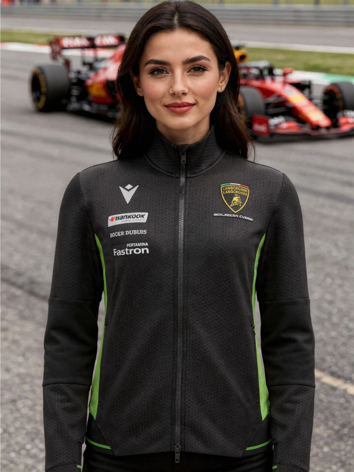 Softshell Donna Automobili Lamborghini Squadra Corse 2024/25 Nero/Verde-1