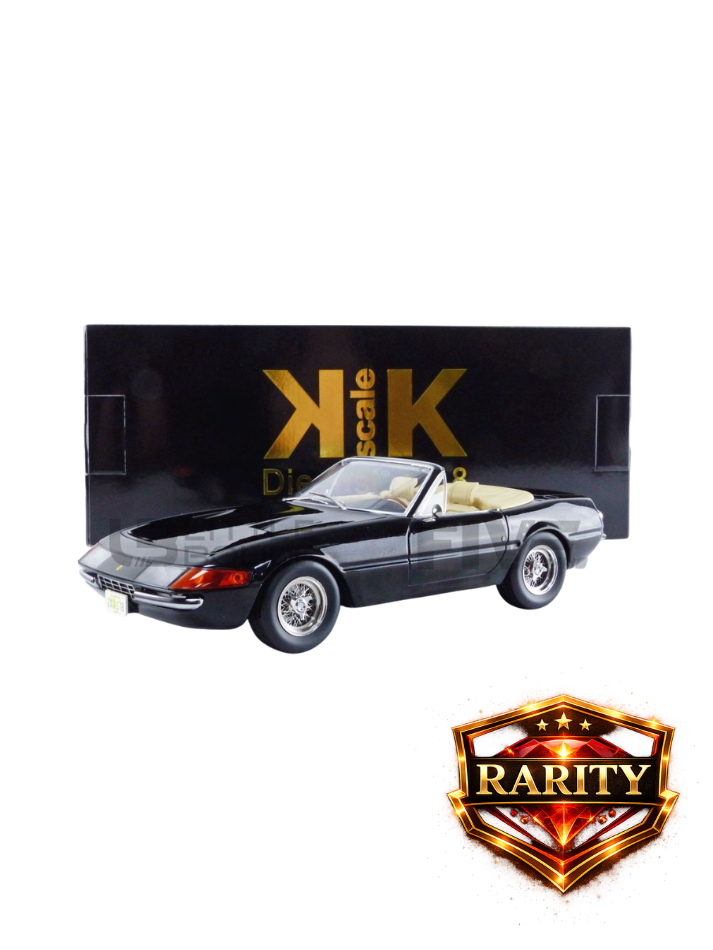Modellino auto KK Ferrari 365 GTS Daytona Spider Serie 1 del 1969 black in scala 1:18-1