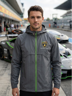 Giacca Leggera Automobili Lamborghini Squadra Corse Grigia-1