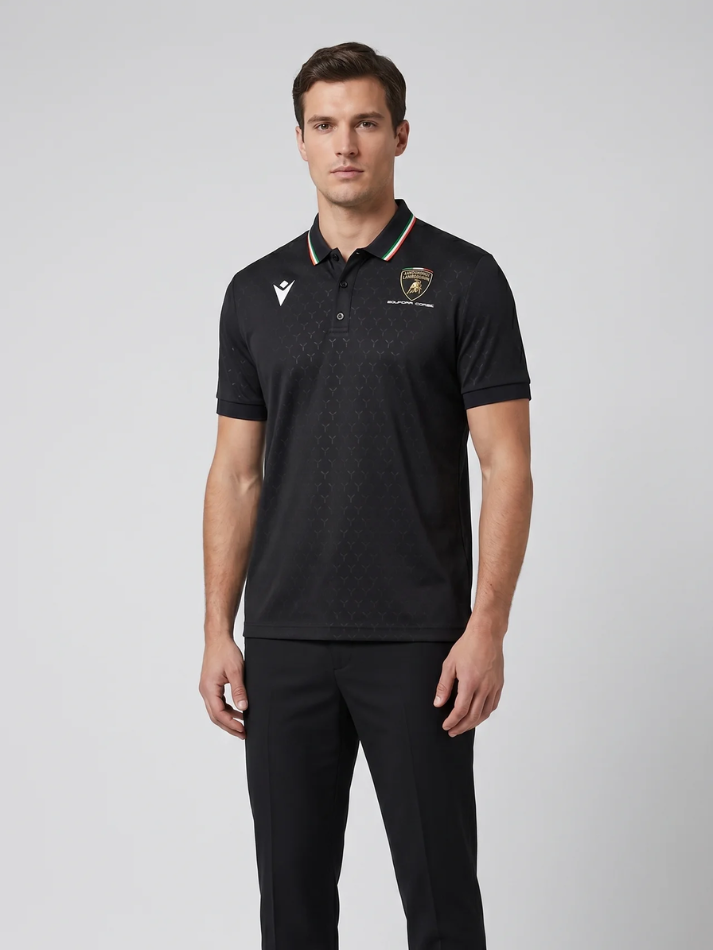 Polo Uomo Automobili Lamborghini SC63 2026/27 Nera