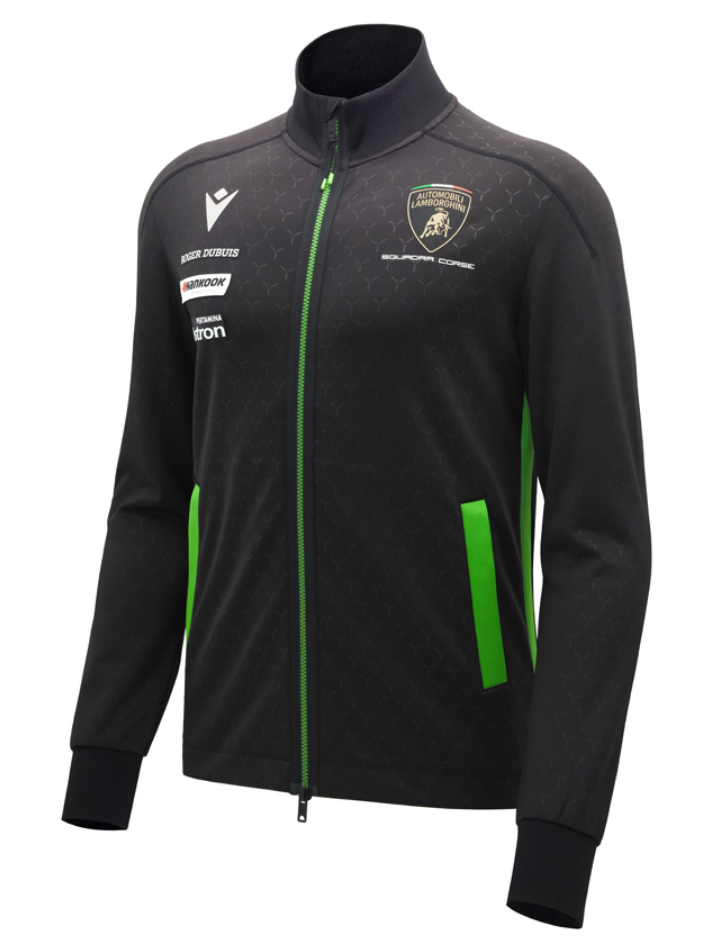 Felpa Zip Uomo Lamborghini Squadra Corse Super Trofeo 2026/27 Nero/Verde-4