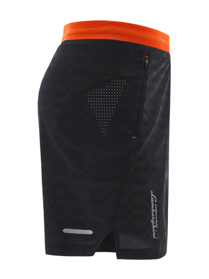 Automobili Lamborghini Ozzie Boston Pantaloncino Corto ACTIVEWEAR 2024/25 Nero/Arancio-4