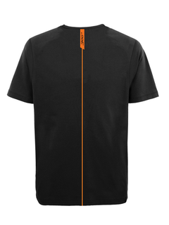 Bugatti T-shirt uomo Nera con grafica arancio-2