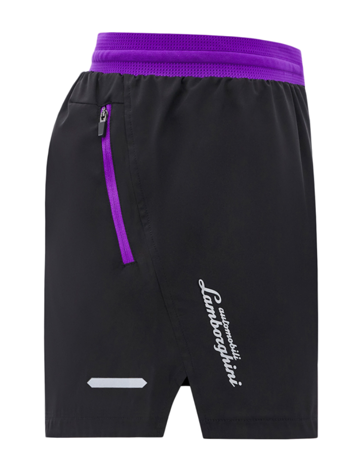 Automobili Lamborghini Donna Jules Pantaloncino Corto ACTIVEWEAR 2024/25 Nero/Viola-3