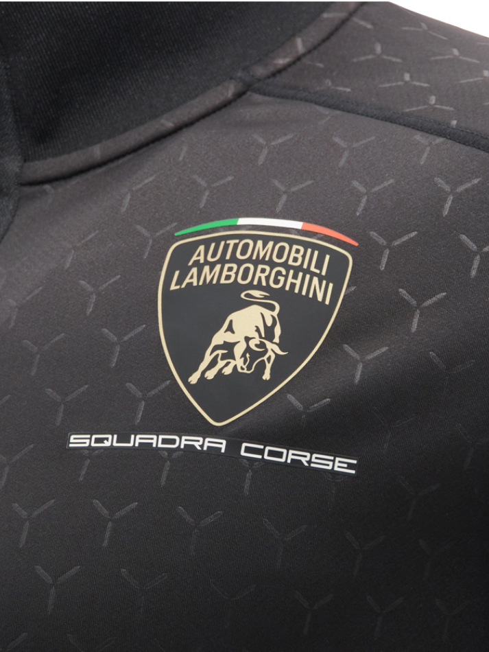 Felpa Zip Uomo Lamborghini Squadra Corse Super Trofeo 2026/27 Nero/Verde-5