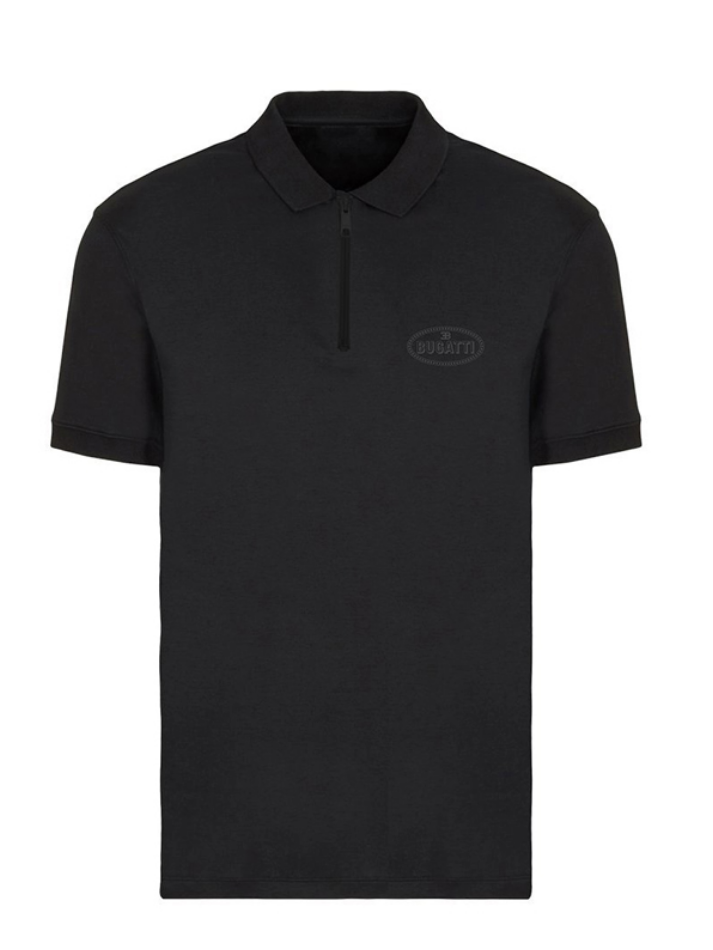 Bugatti Polo uomo Nera con zip-2