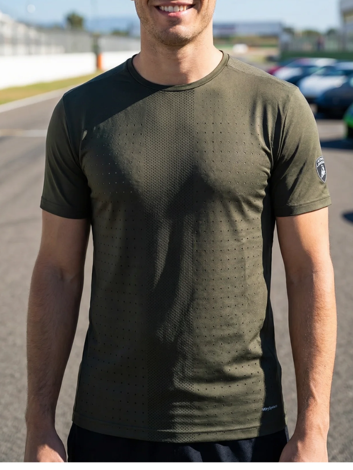 Automobili Lamborghini Dider Maglietta Principale ACTIVEWEAR 2024/25 Verde militare-1