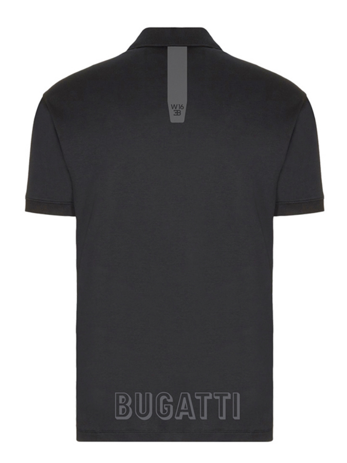 Bugatti Polo uomo Nera con zip-3