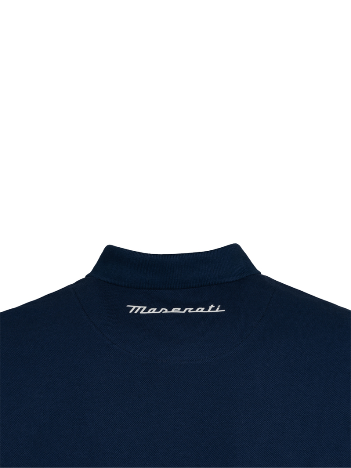 Maserati Polo Blu Navy Tridente-3