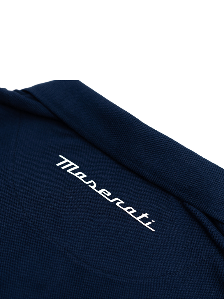 Maserati Polo Blu Navy Tridente-4