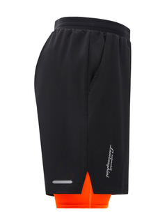 Automobili Lamborghini Matias Pantaloncino Corto ACTIVEWEAR 2024/25 Nero/Arancio-3