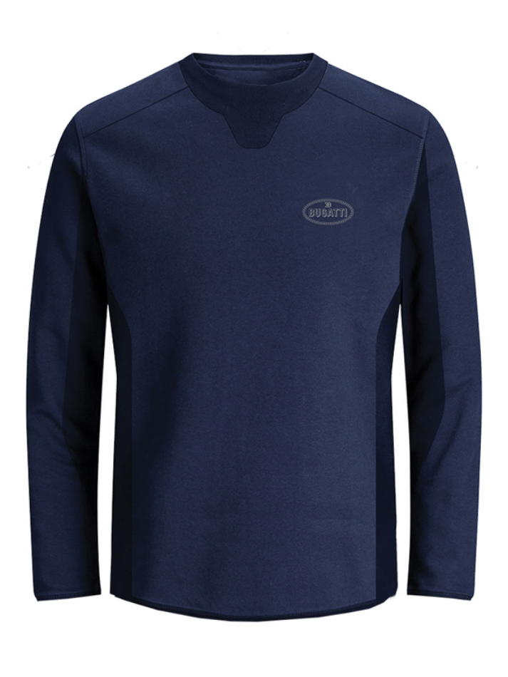 Bugatti Felpa uomo girocollo Blu con logo
