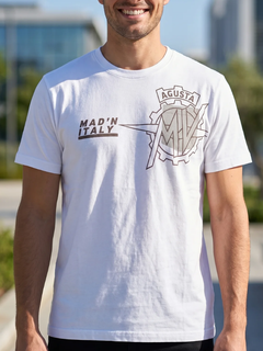 MV Agusta T-Shirt Girocollo Bianco-1