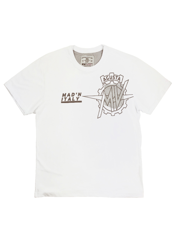 MV Agusta T-Shirt Girocollo Bianco