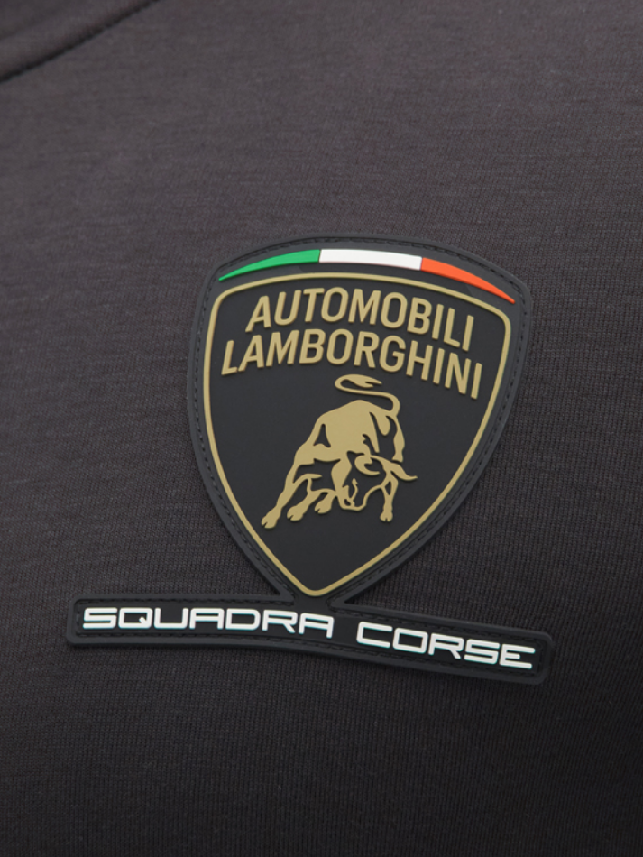 Felpa Zip Uomo Lamborghini Squadra Corse SPORTSWEAR 2026/27 Nero-4