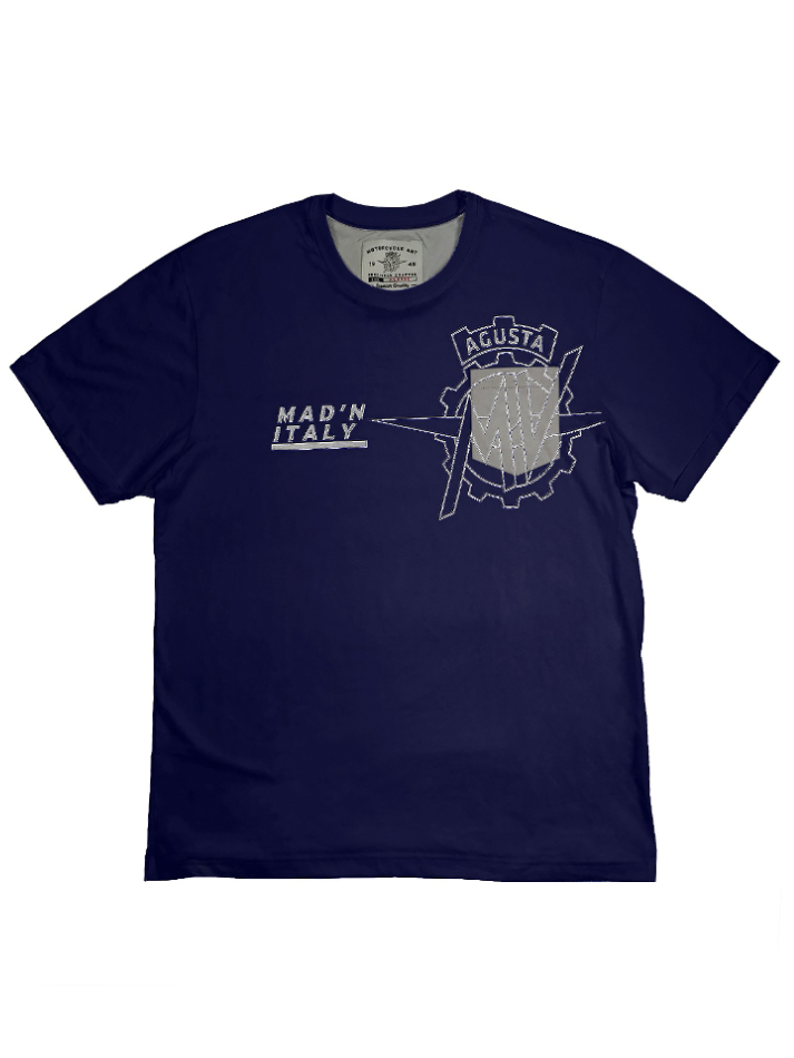 MV Agusta T-Shirt Girocollo Blu-2