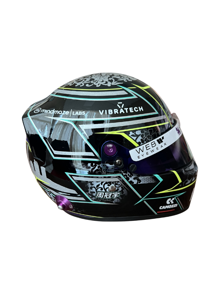Casco Formula 1 in scala 1:2 Replica Alfa Romeo Guanyu Zhou F1 2024-3