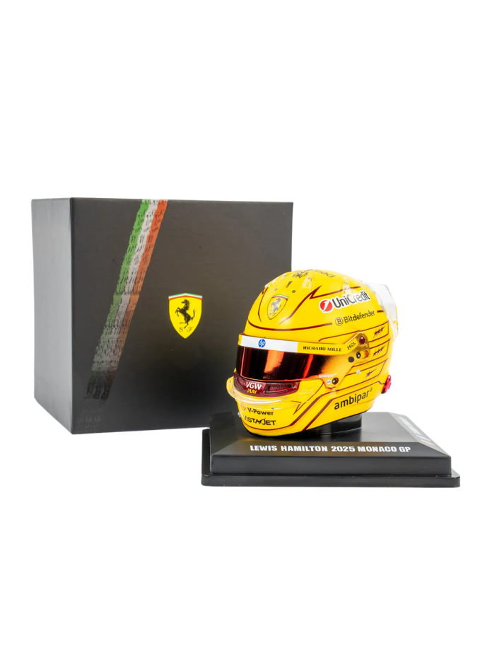 Casco Formula 1 in scala 1:5 Lewis Hamilton – Scuderia Ferrari HP MONACO GP 2025-2