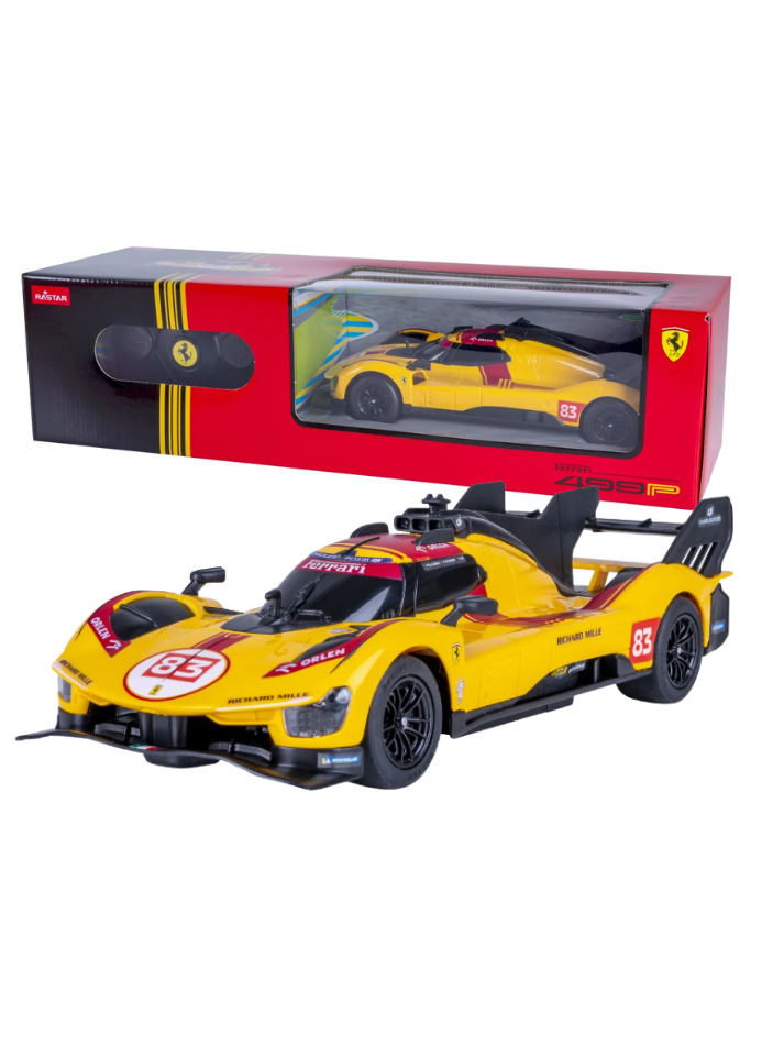 Macchina telecomandata Rastar - R/C control in scala 1:14 FERRARI 499P LE MANS yellow-2