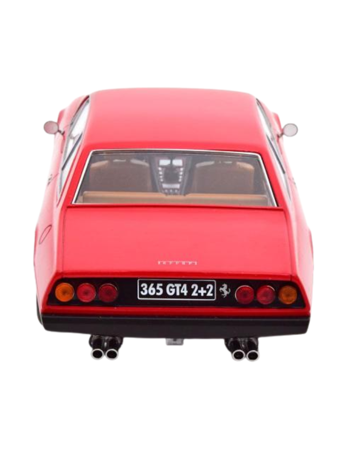Modellino auto KK Ferrari 365 GT4 2+2 1972, red with brown interieur in scala 1:18-2