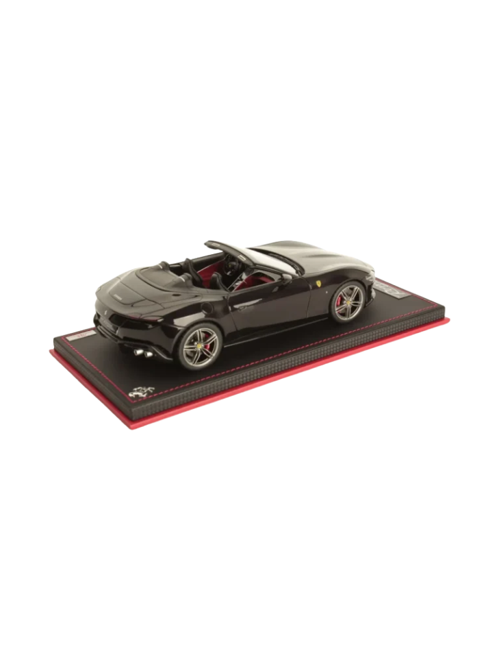 Modellino auto in scala 1:18 FERRARI ROMA SPIDER NERO PUROSANGUE-2