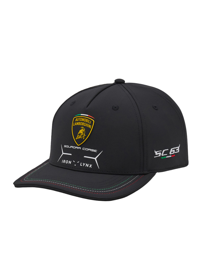 Cappellino Bambino Automobili Lamborghini Squadra Corse LMDH 2024/25 “SC63” Nero-3