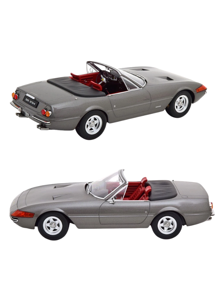 Modellino auto KK Ferrari 365 GTS Daytona Spider Serie 2 1971 grey metal in scala 1:18-2