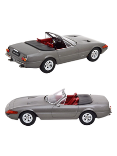 Modellino auto KK Ferrari 365 GTS Daytona Spider Serie 2 1971 grey metal in scala 1:18-2
