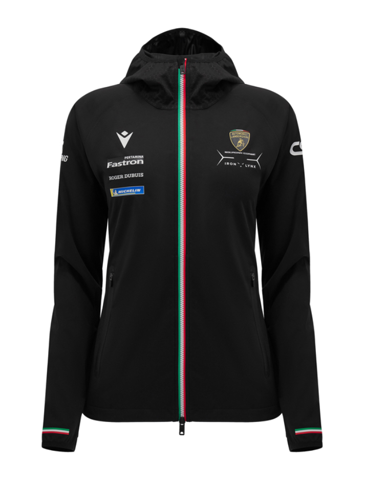 Giacca da Pioggia Donna Automobili Lamborghini Squadra Corse LMDH 2024/25 Nero