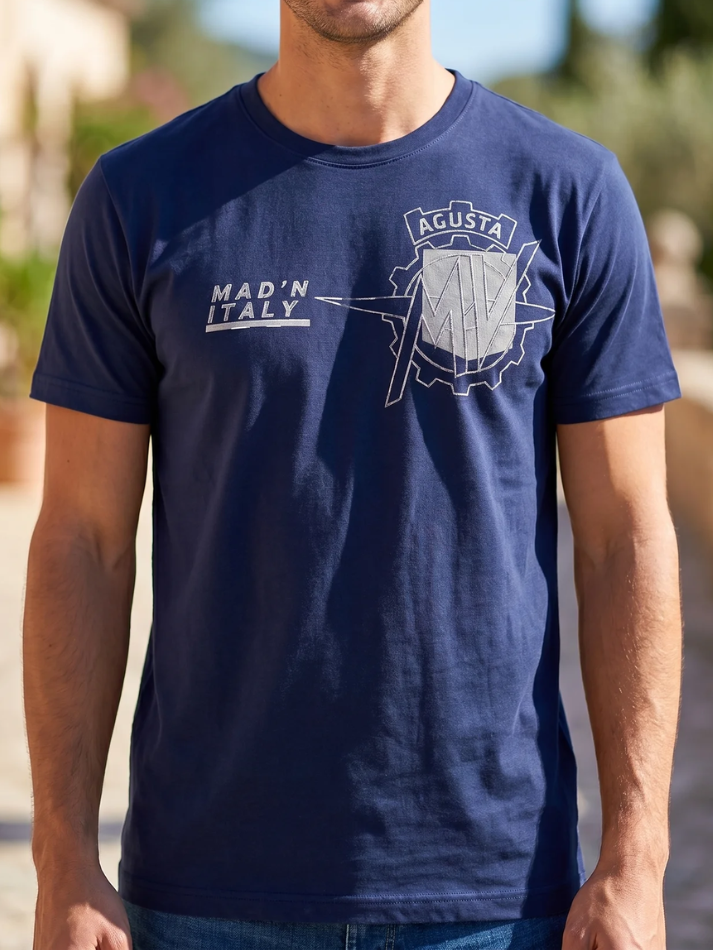 MV Agusta T-Shirt Girocollo Blu-1
