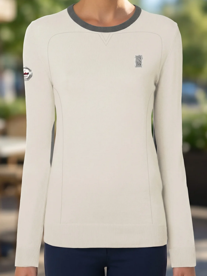Maserati maglia da donna manica lunga white
