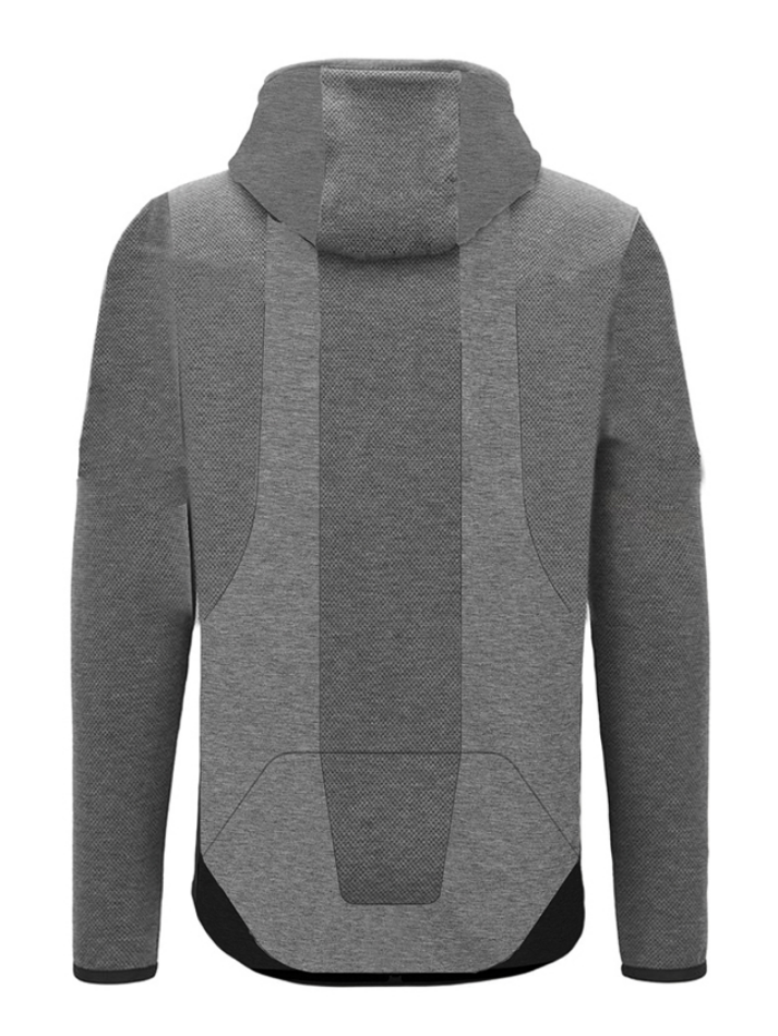 Bugatti Felpa uomo con zip grigia-3
