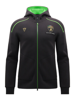 Felpa Zip Uomo Lamborghini Squadra Corse SPORTSWEAR 2026/27 Nero/Verde-2