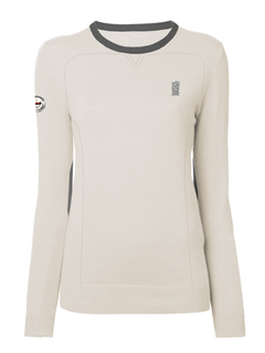 Maserati maglia da donna manica lunga white-2