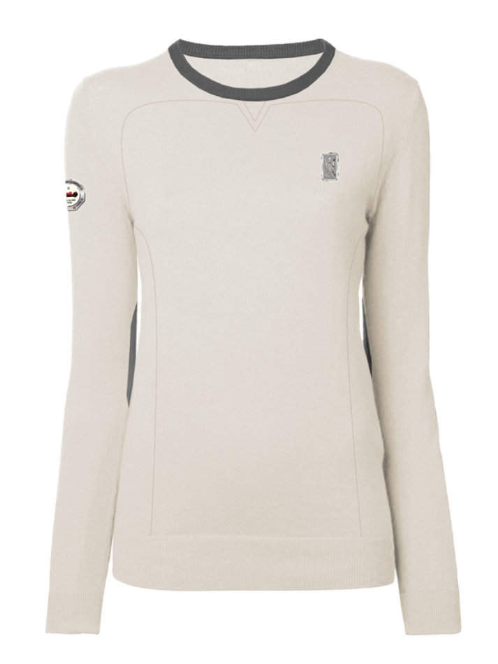Maserati maglia da donna manica lunga white-2