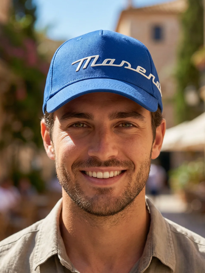 Maserati Cappello Blu navy Stampa in Gomma-1