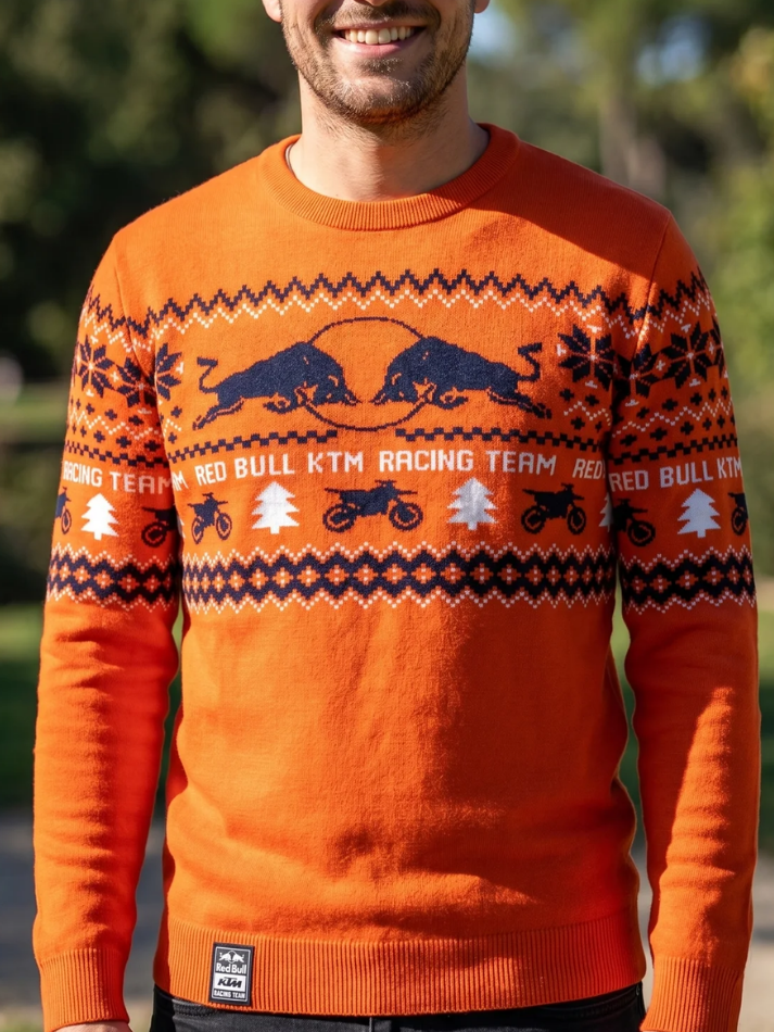 Red Bull KTM Maglione natalizio blu e arancio-4