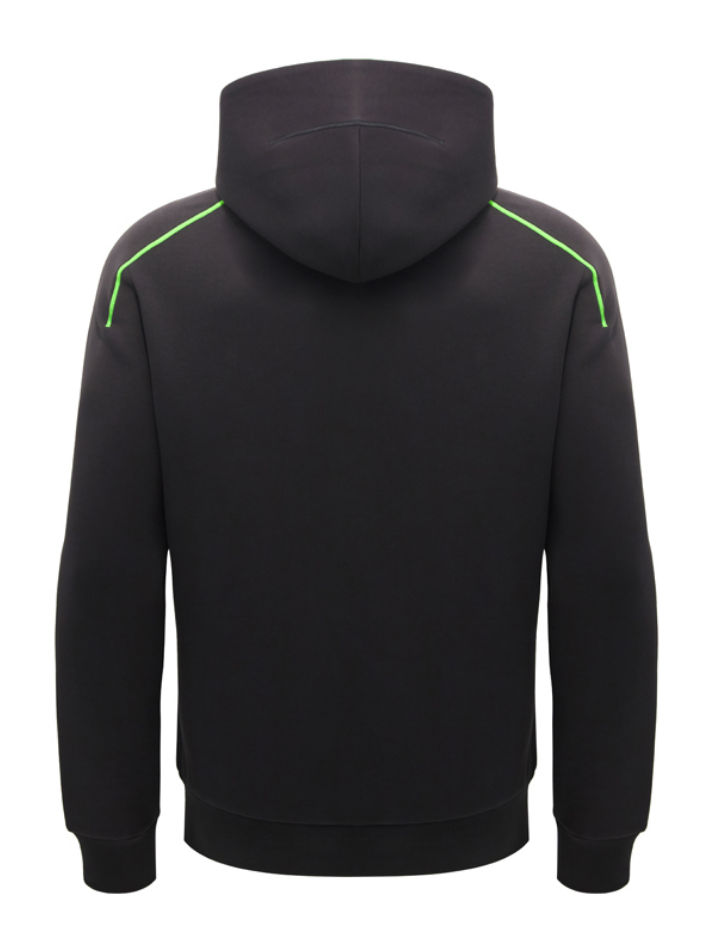 Felpa Zip Uomo Lamborghini Squadra Corse SPORTSWEAR 2026/27 Nero/Verde-4
