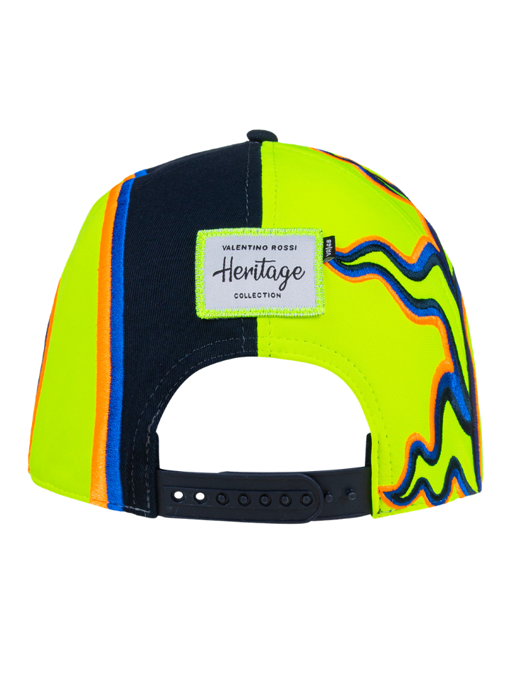 Cappellino Valentino Rossi VR46 Blu giallo Heritage-3