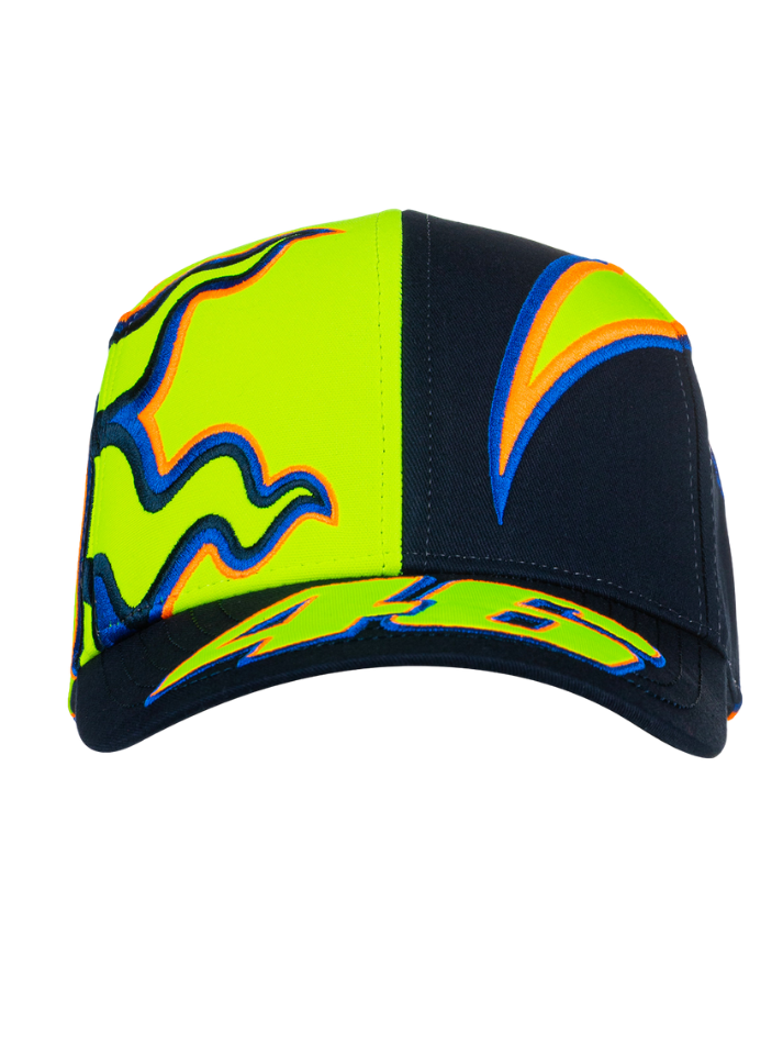 Cappellino Valentino Rossi VR46 Blu giallo Heritage-5