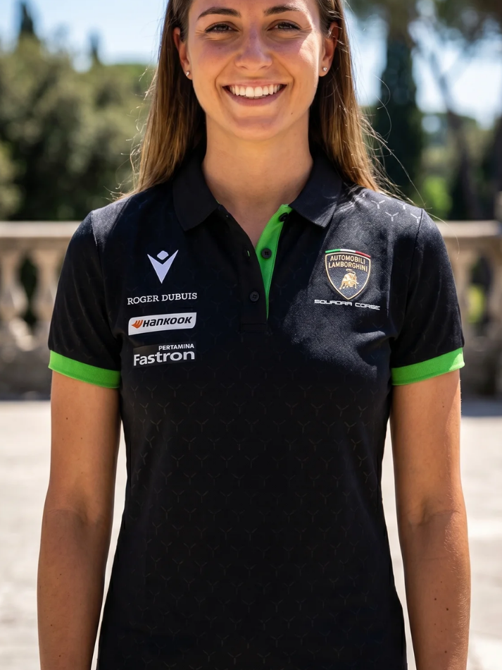 Polo Donna Lamborghini Squadra Corse Super Trofeo 2026/27 Nero/Verde-1
