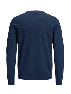 Bugatti Felpa uomo con zip Blu e bianca-3